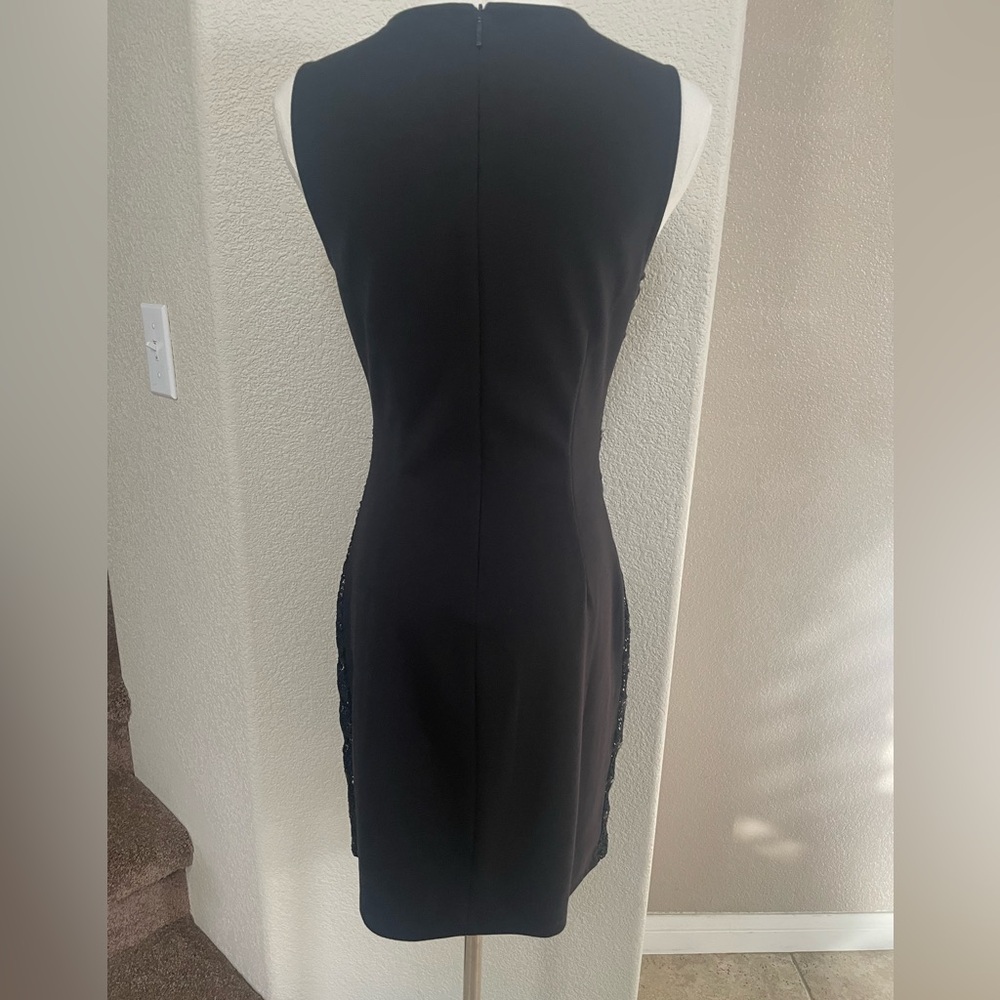 Armani Exchange Black Lace Sequin Sheath Dress Size S - Picture 4 of 15